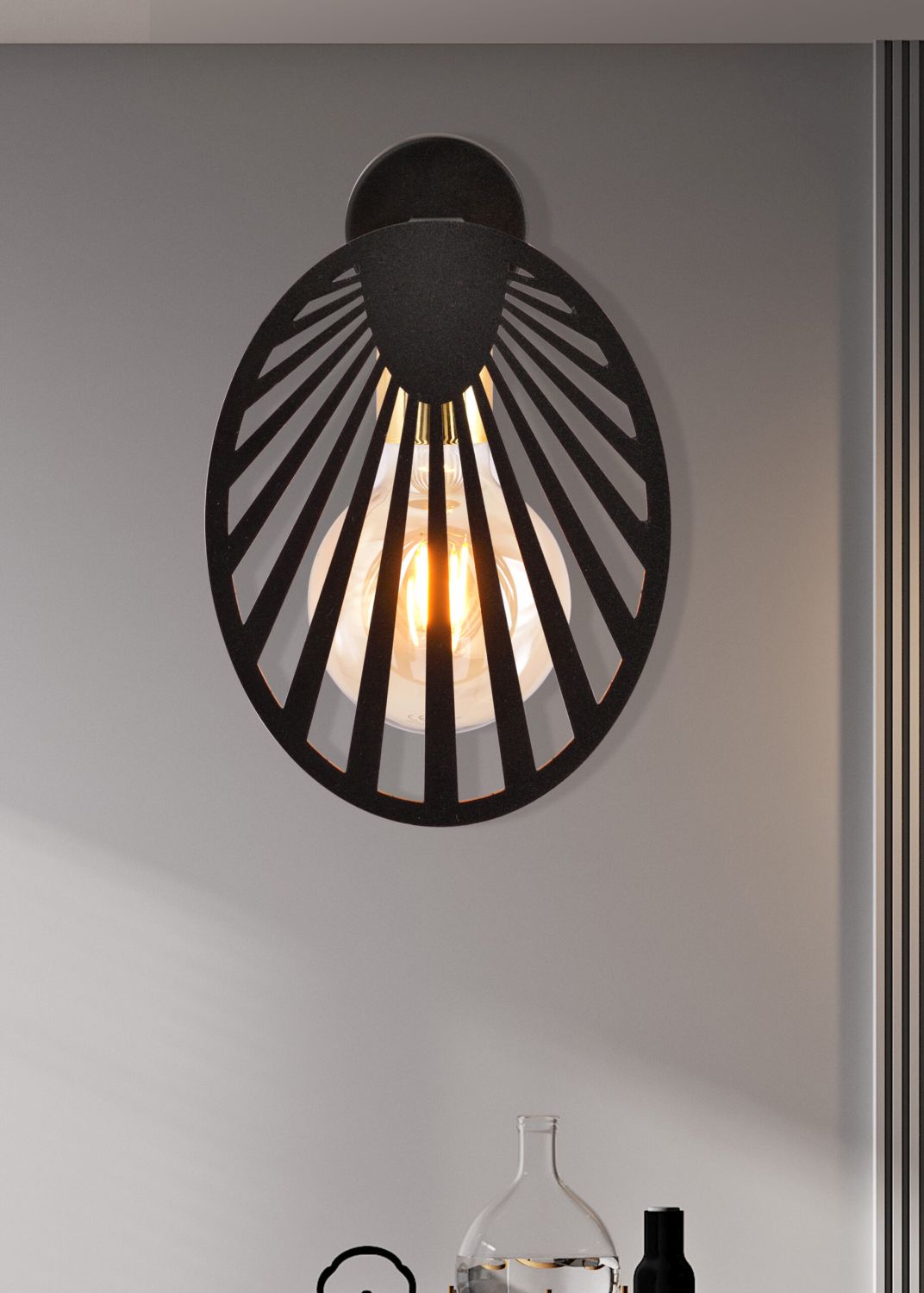 Emibig Talia kinkiet 1x15 W czarny-złoty 1181/K1