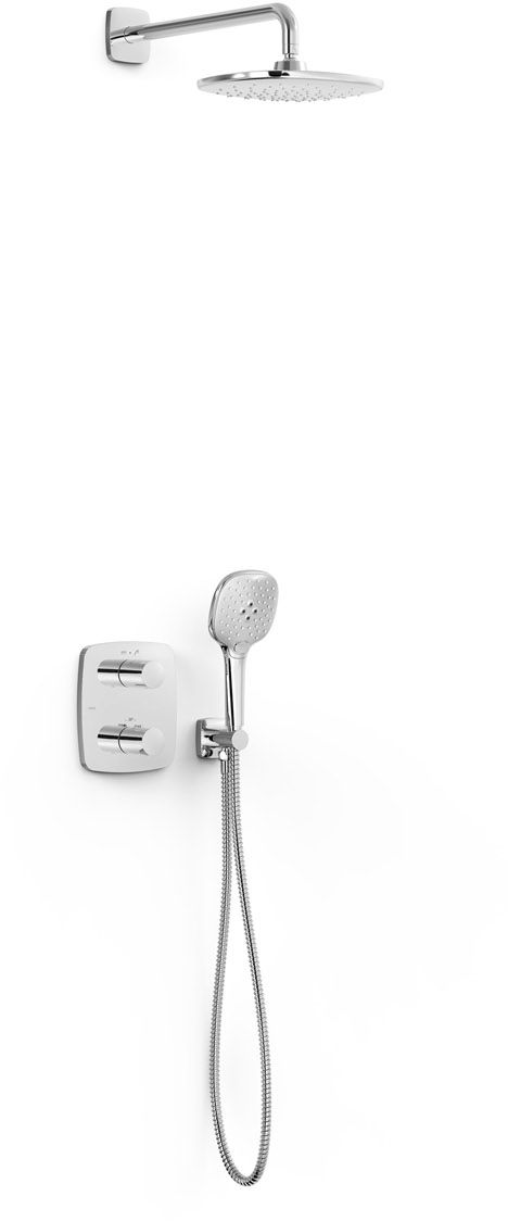 Tres Therm-Box zestaw prysznicowy podtynkowy termostatyczny z deszczownicą chrom 21725004