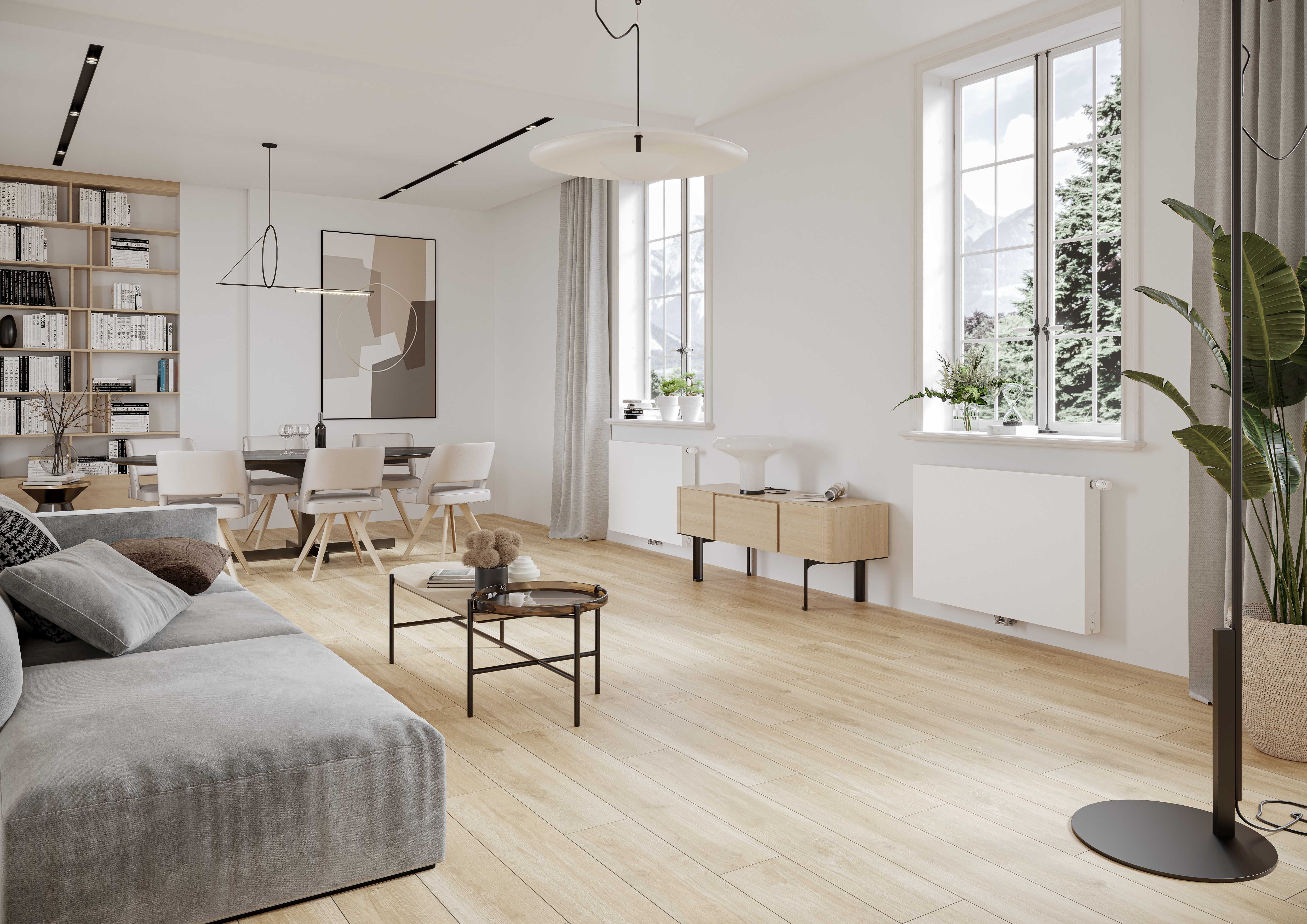 Purmo Plan Flex grzejnik płytowy 60x60 cm podłączenie dolne biały FCVF22 600x600