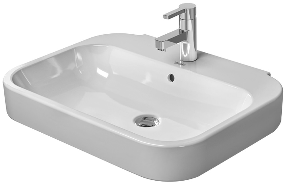 Duravit Happy D.2 umywalka 65x49,5 cm ścienna prostokątna biała 2316650000