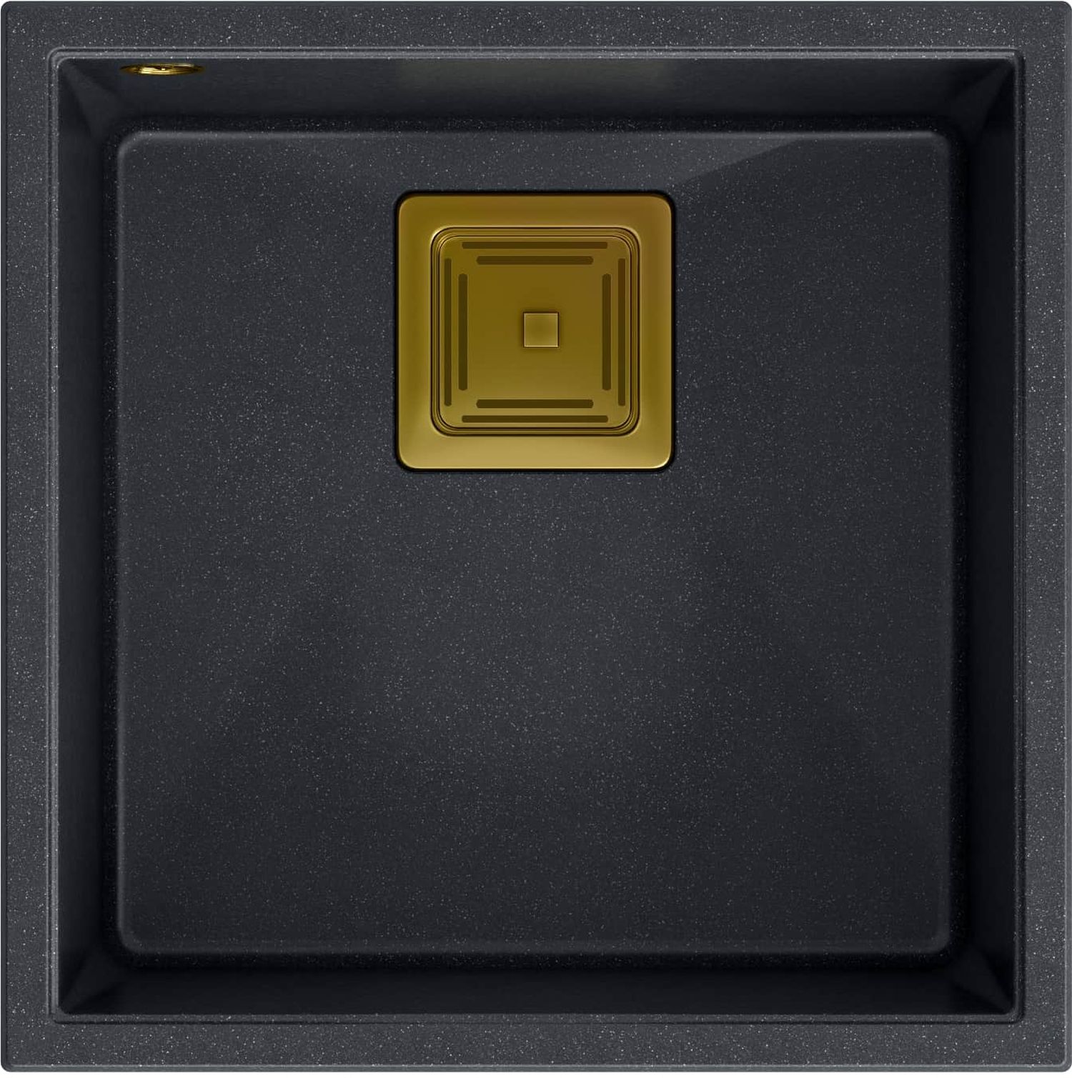Quadron David 40 zlewozmywak 42x42 cm GraniteQ black diamond/złoty HQD4242U8-G1