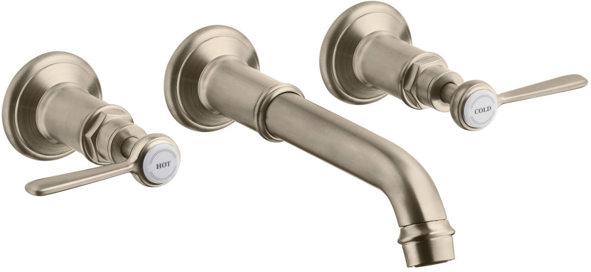 Axor Montreux bateria umywalkowa podtynkowa 3-otworowa EcoSmart nikiel szczotkowany 16534820