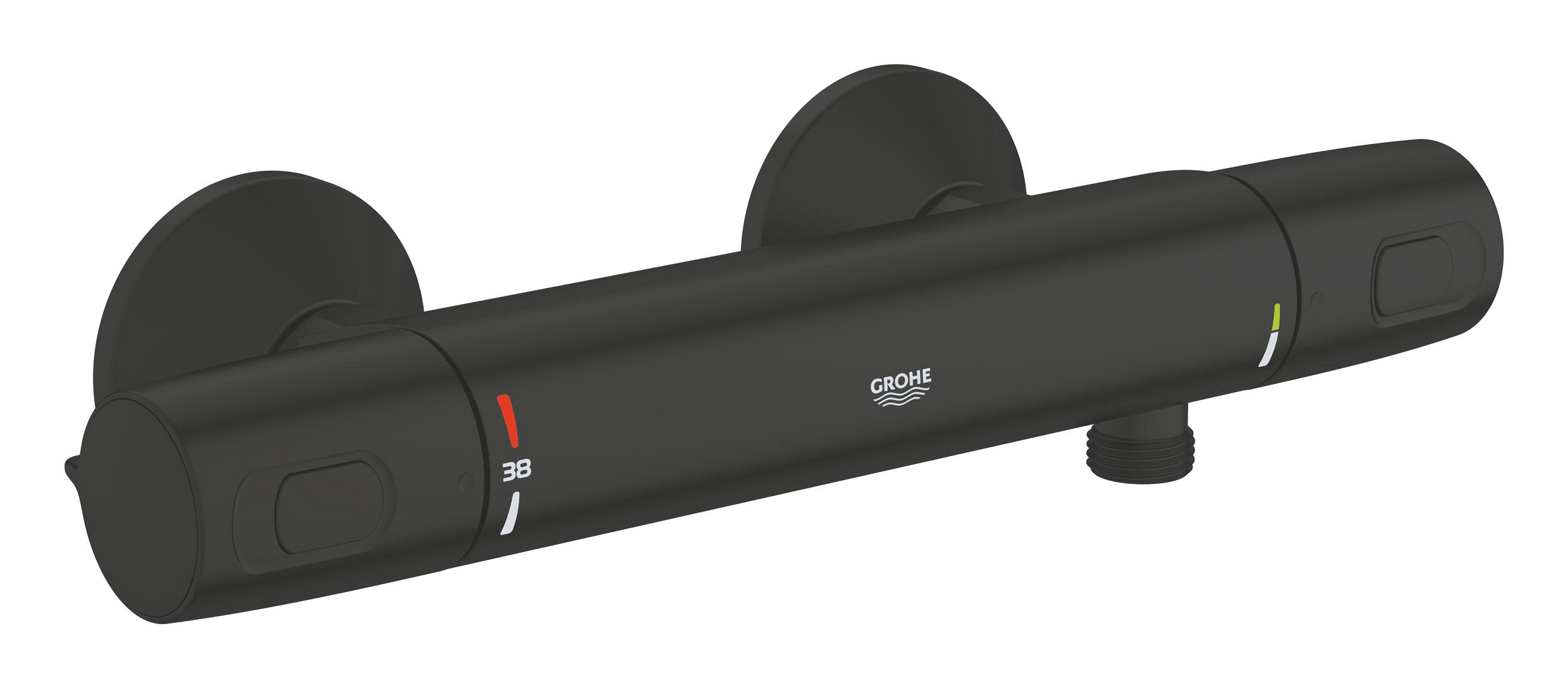 Grohe Precision bateria prysznicowa ścienna termostatyczna czarny mat 1022172432