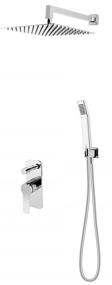 FDesign Seppia zestaw prysznicowy podtynkowy z deszczownicą chrom FD1-SPA-7PSET-11 - Wysyłka w 24h
