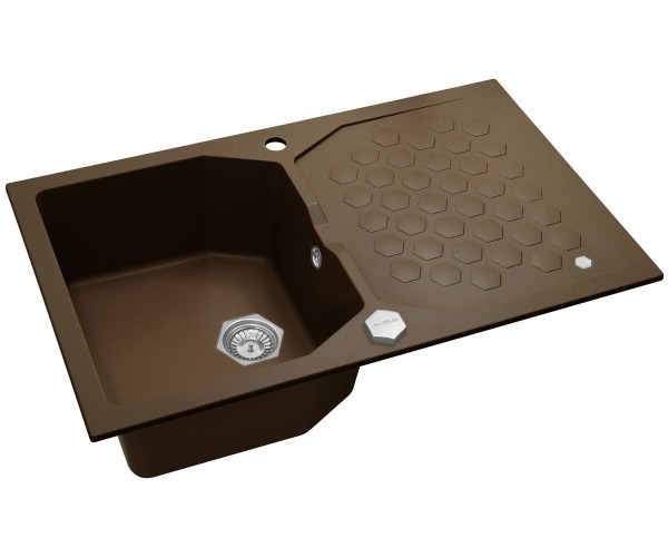 Alveus Sensual 30 zlewozmywak 1-komorowy 85x52 cm Granital Plus chocolate-G03M 4303003