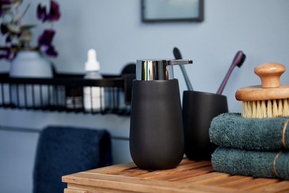 Wenko Badi dozownik do mydła stojący czarny mat 23652800 - Wysyłka w 24h