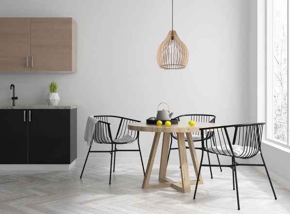 Sollux Lighting Aprilla lampa wisząca 1x60W czarny/drewno SL.0639