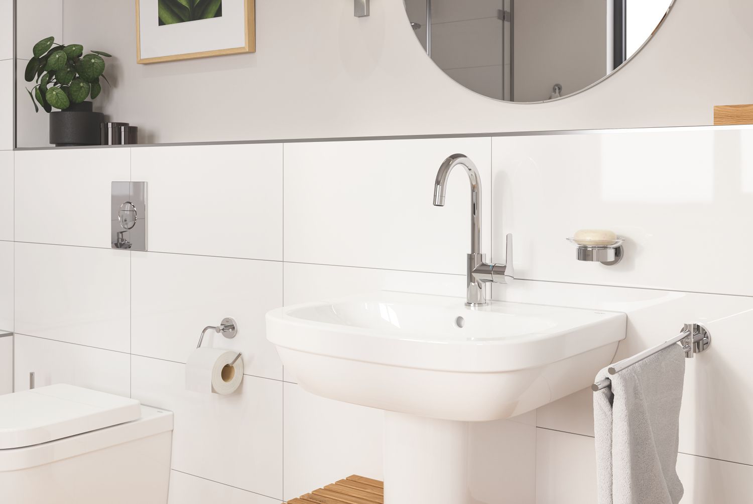 Grohe Start bateria umywalkowa stojąca QuickFix wysoka chrom 24203002