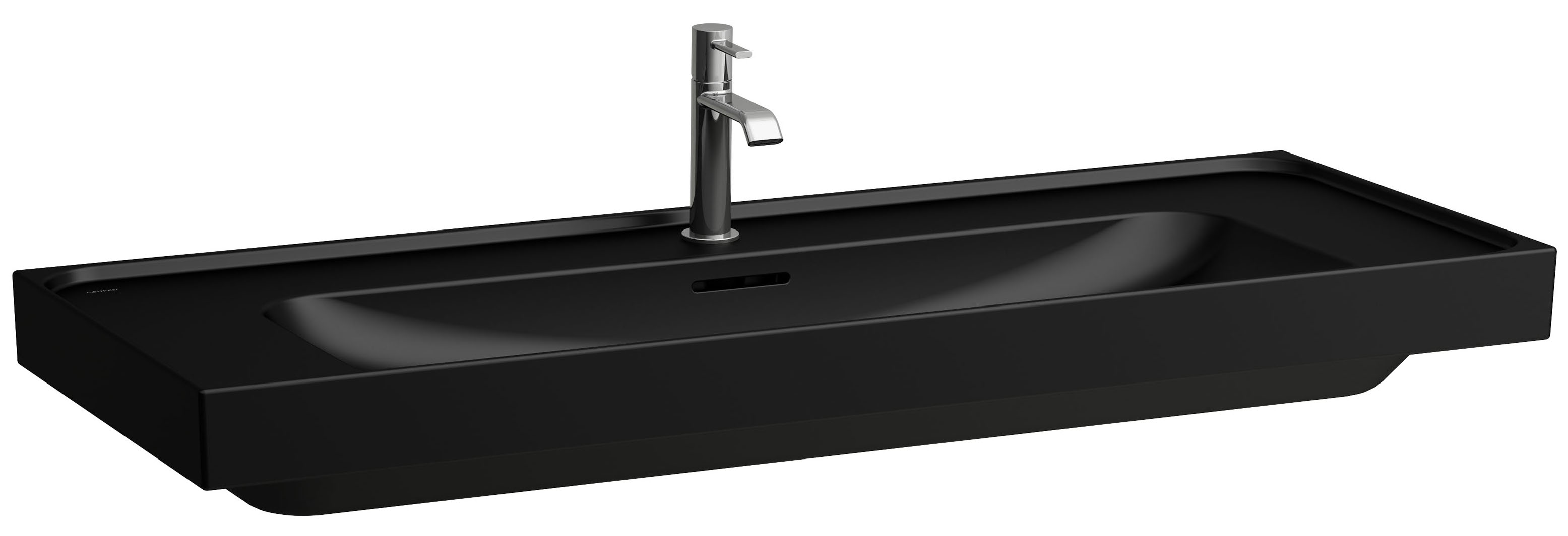 Laufen Meda umywalka 120x46 cm prostokątna ścienna-meblowa czarny mat H8141117161071
