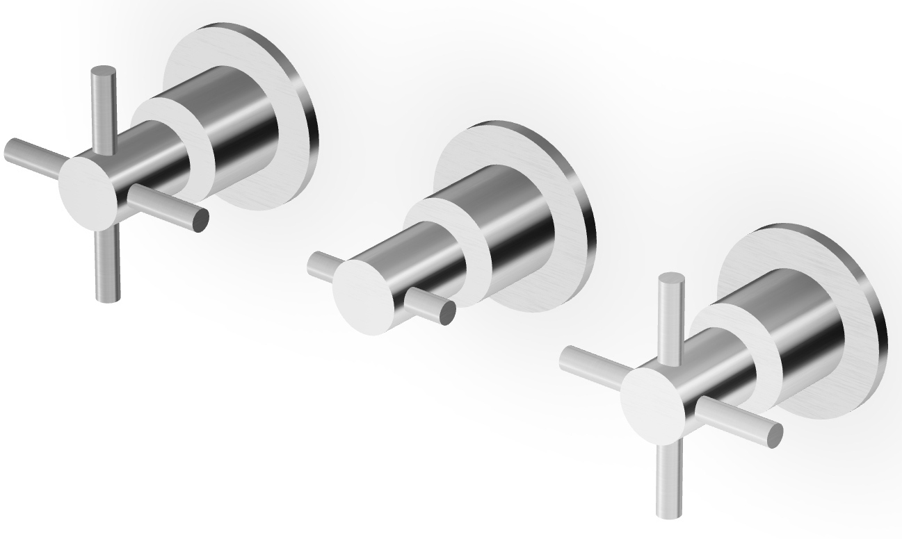 Zucchetti Helm bateria umywalkowa podtynkowa stal nierdzewna szczotkowana ZHM695.X