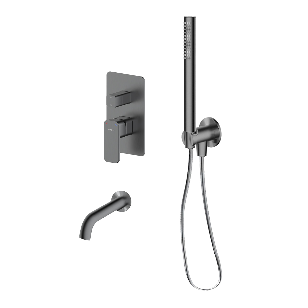 Zestaw Oltens Hadsel zestaw wannowo-prysznicowy podtynkowy grafit 36626400 - Wysyłka w 24h