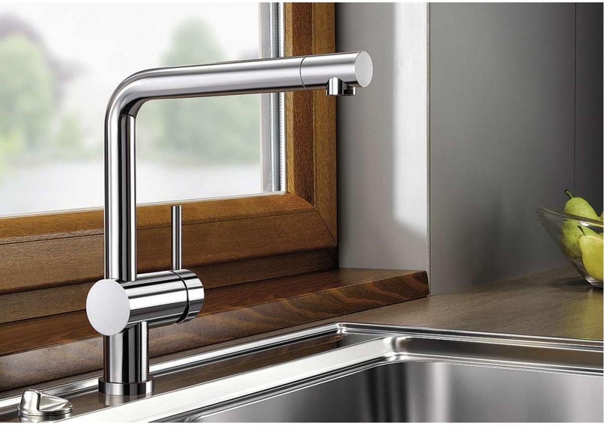 Blanco Linus-F bateria kuchenna stojąca podokienna chrom 514025