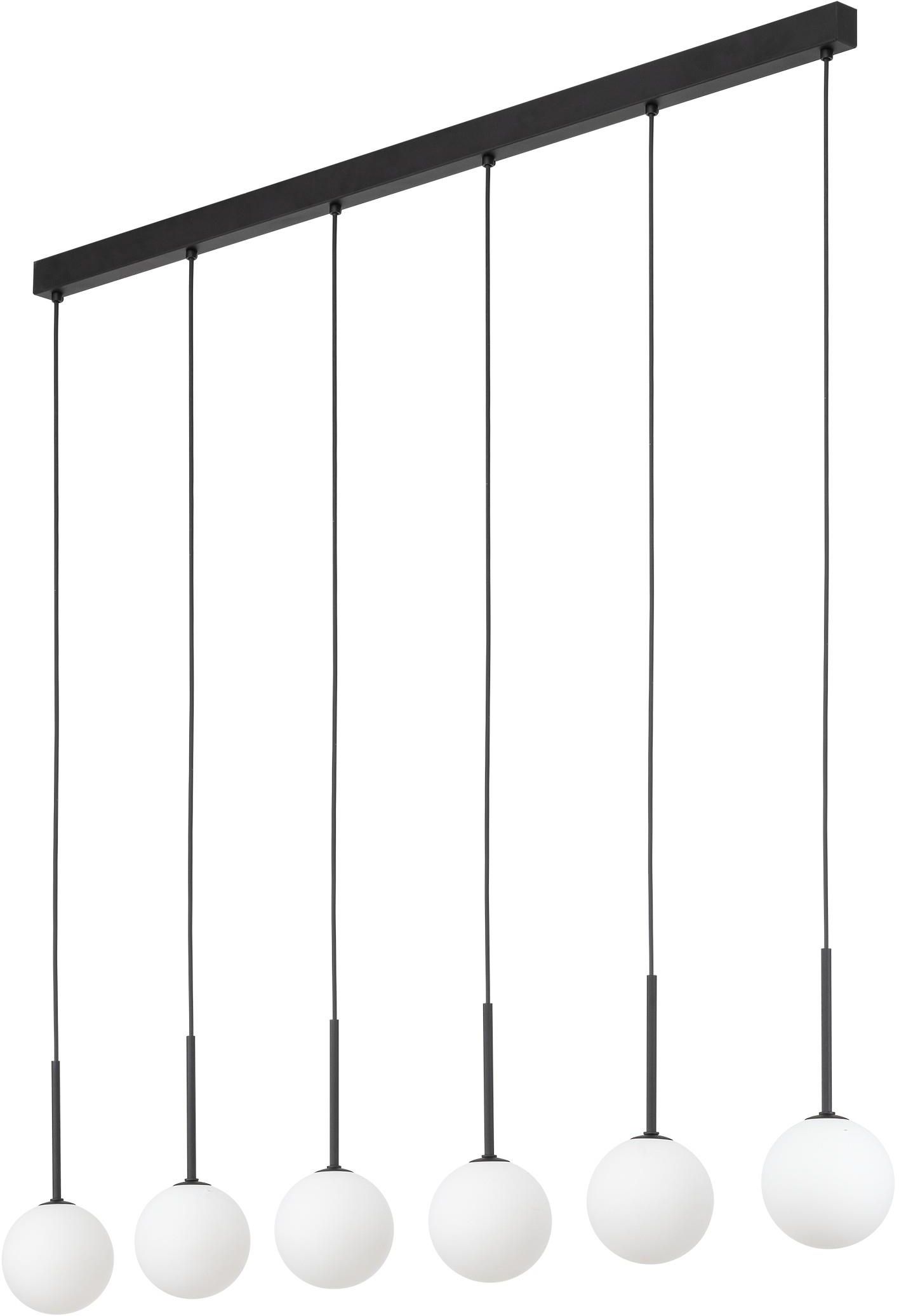 TK Lighting Martin lampa wisząca 6x6W czarny/biały 4504