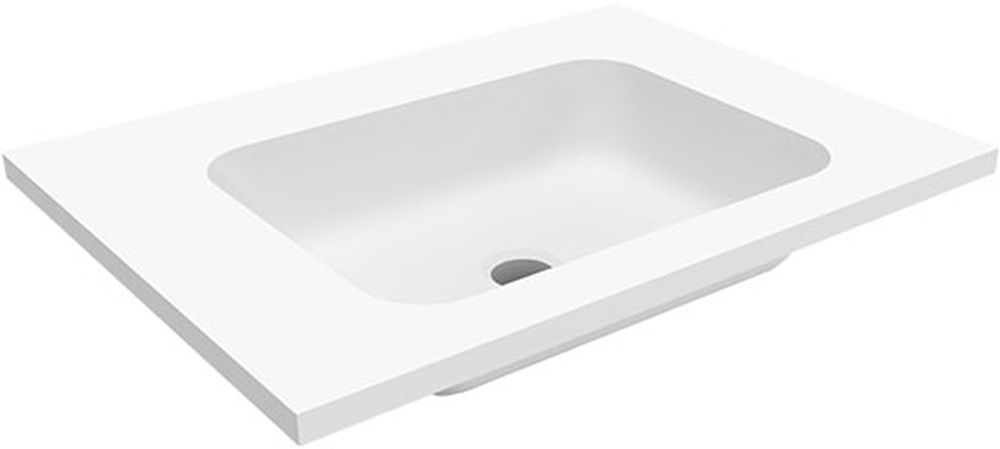 Cristalstone Linea Simpla umywalka 60x45 cm wpuszczana prostokątna biały U600-MCOT/CR/BO