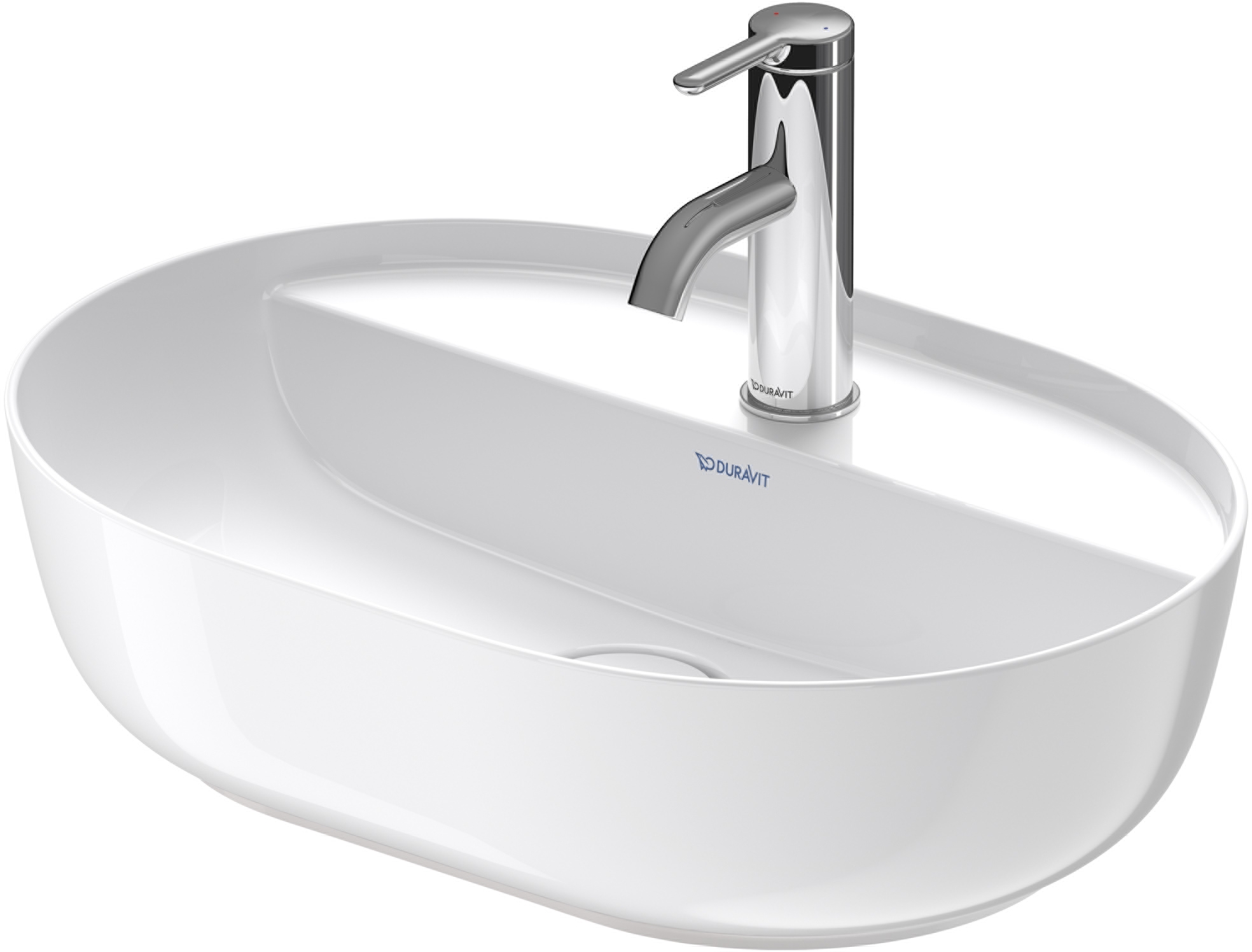 Duravit LUV umywalka 50x35 cm nablatowa WonderGliss biała 03805000001