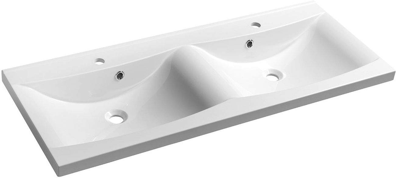 Sapho Luciola umywalka 120x48 cm meblowa prostokątna podwójna biała 50122