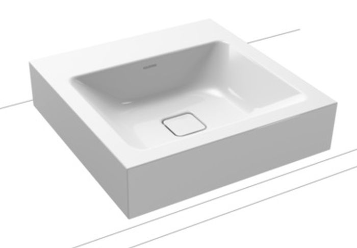 Kaldewei Cono umywalka 50 cm nablatowa kwadratowa model 3077 biała 908406003001