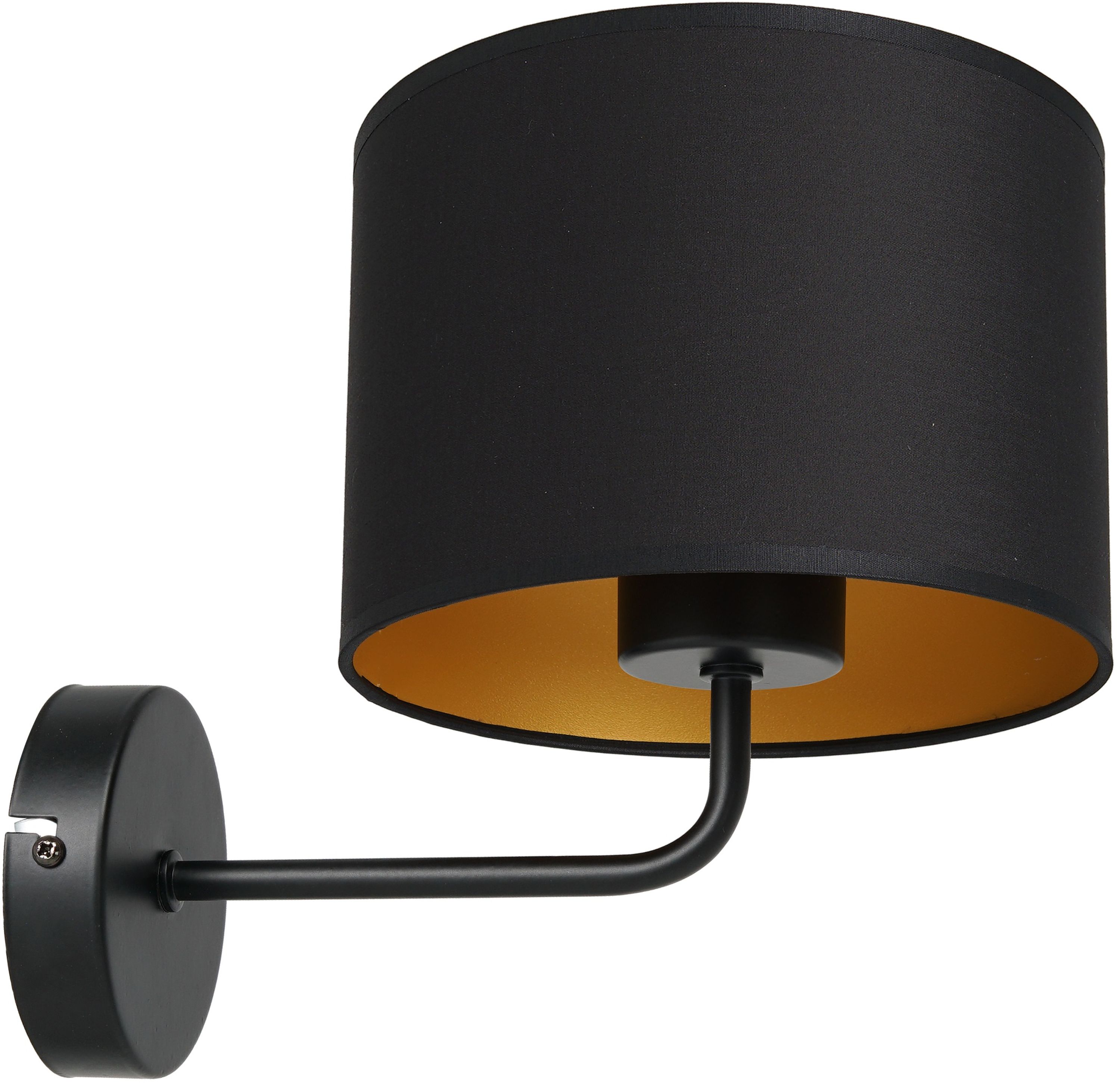 Luminex Arden kinkiet 1x60W czarny/złoty 3486