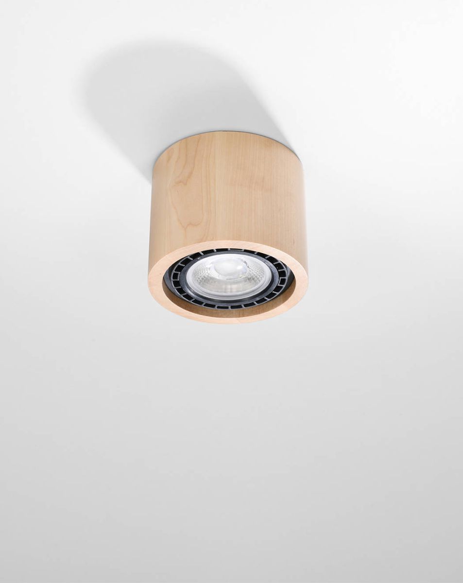 Sollux Lighting Basic lampa podsufitowa 1x40W drewno naturalne SL.0913