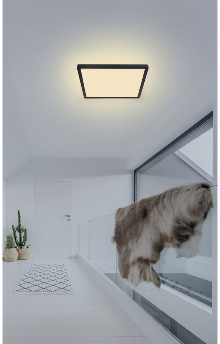 Globo Lighting Sapana plafon 1x18W LED czarny/satynowy 41563-18B