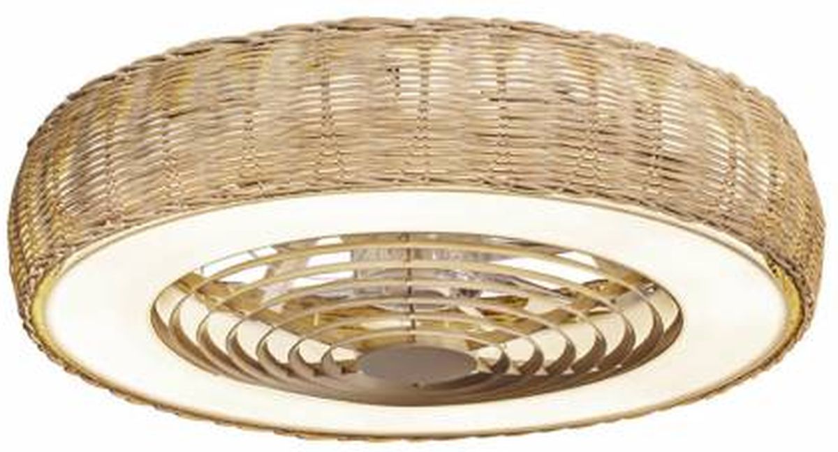 Mantra Kilimanjaro plafon 1x70W LED z wentylatorem rattan 7811