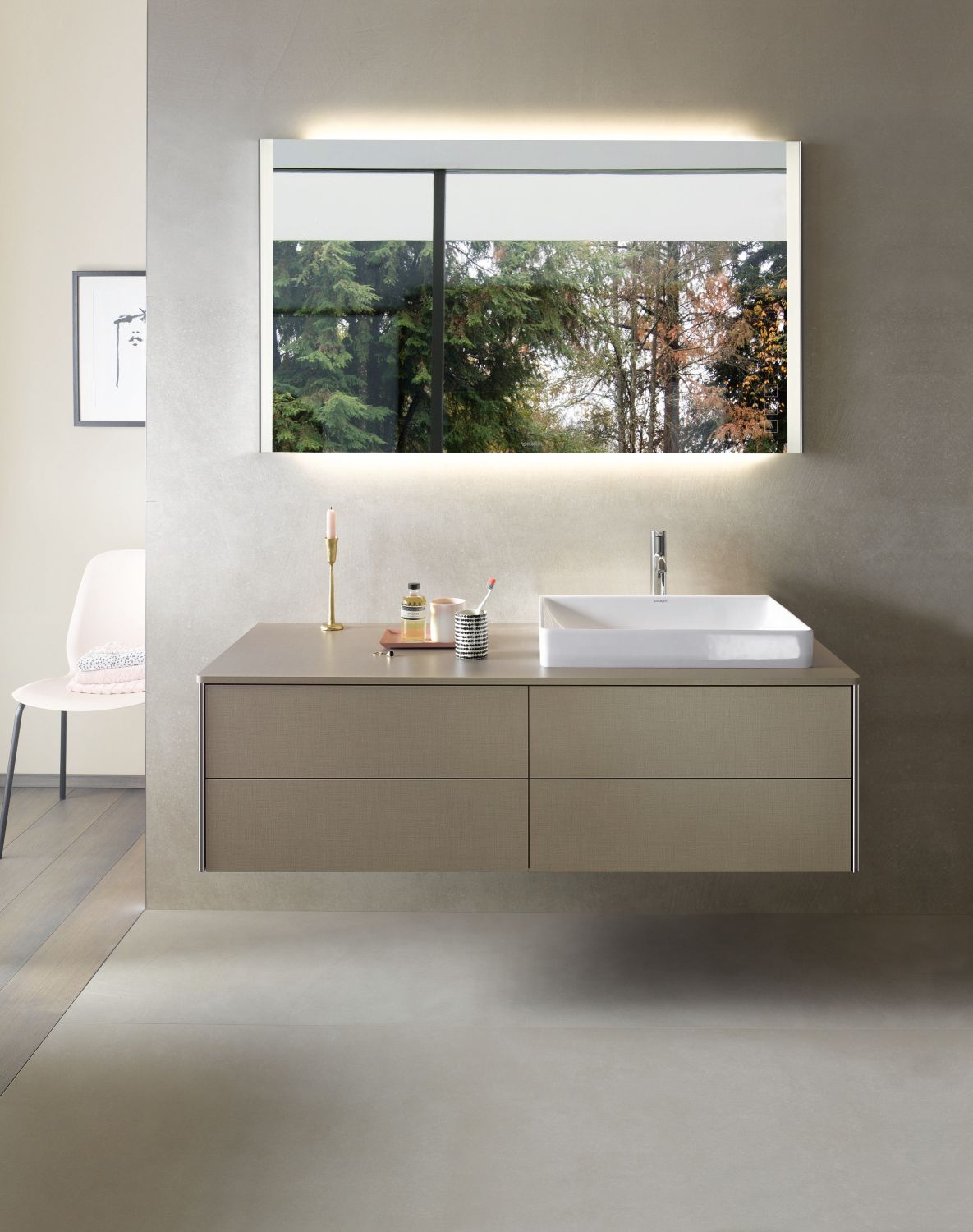 Duravit DuraSquare umywalka 60x34.5 cm nablatowa prostokątna biała 2355600000