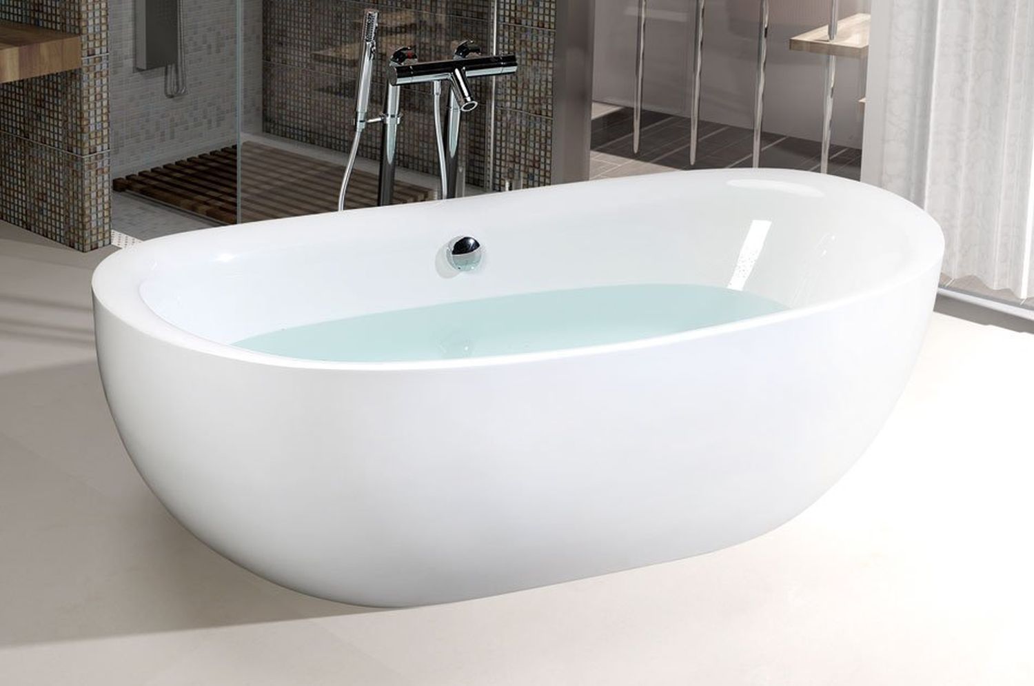 Polysan Zasu wanna wolnostojąca 180x81 cm owalna biała 69611