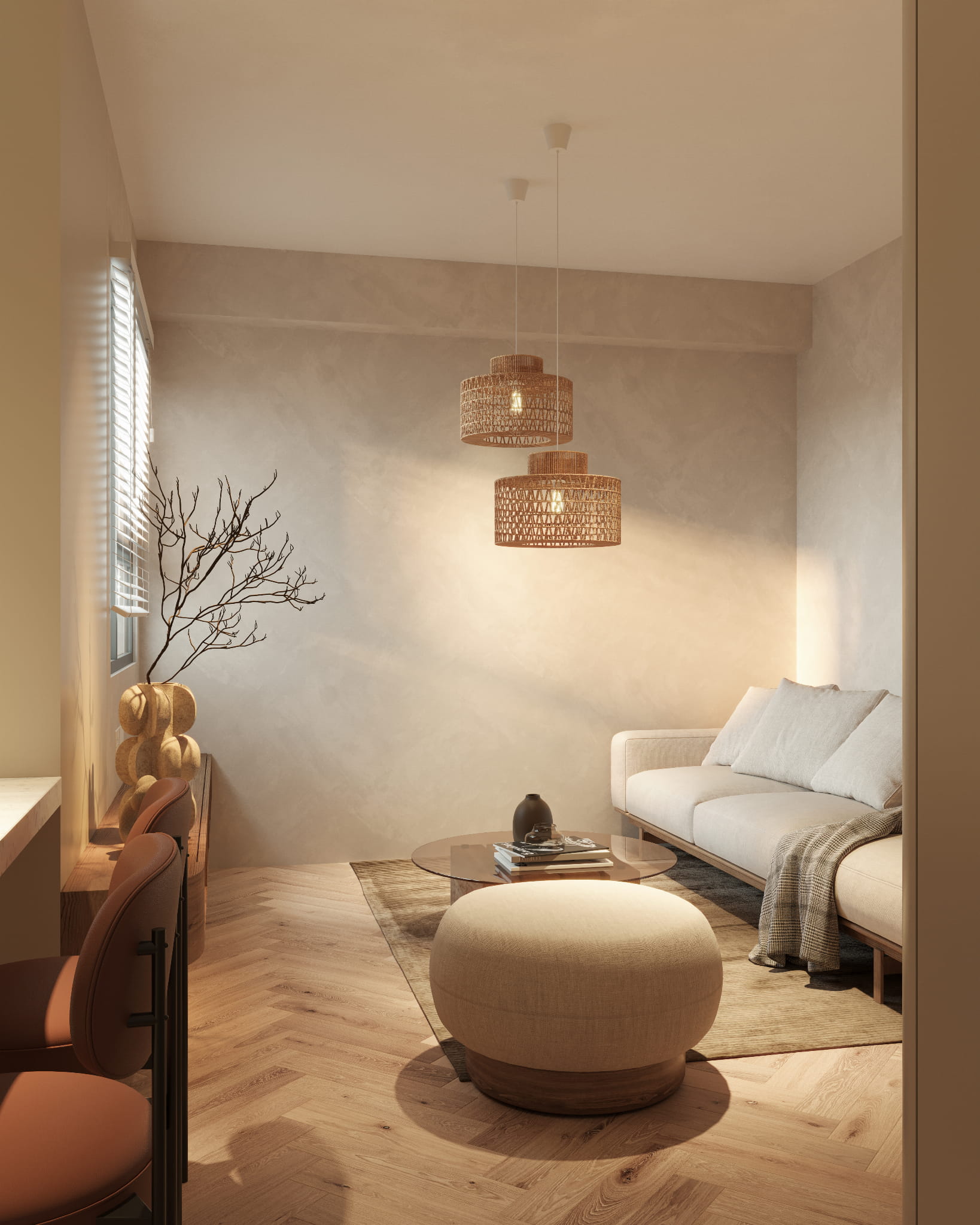 MaxLight Raffle lampa wisząca 1x15 W beżowa P0587