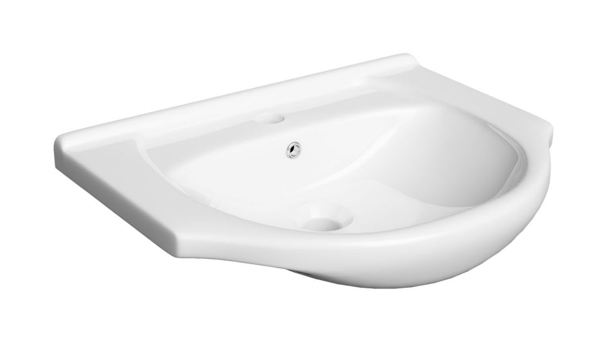 Defra Roberto umywalka 40x34 cm półokrągła meblowa biała 1528 - Wysyłka w 24h