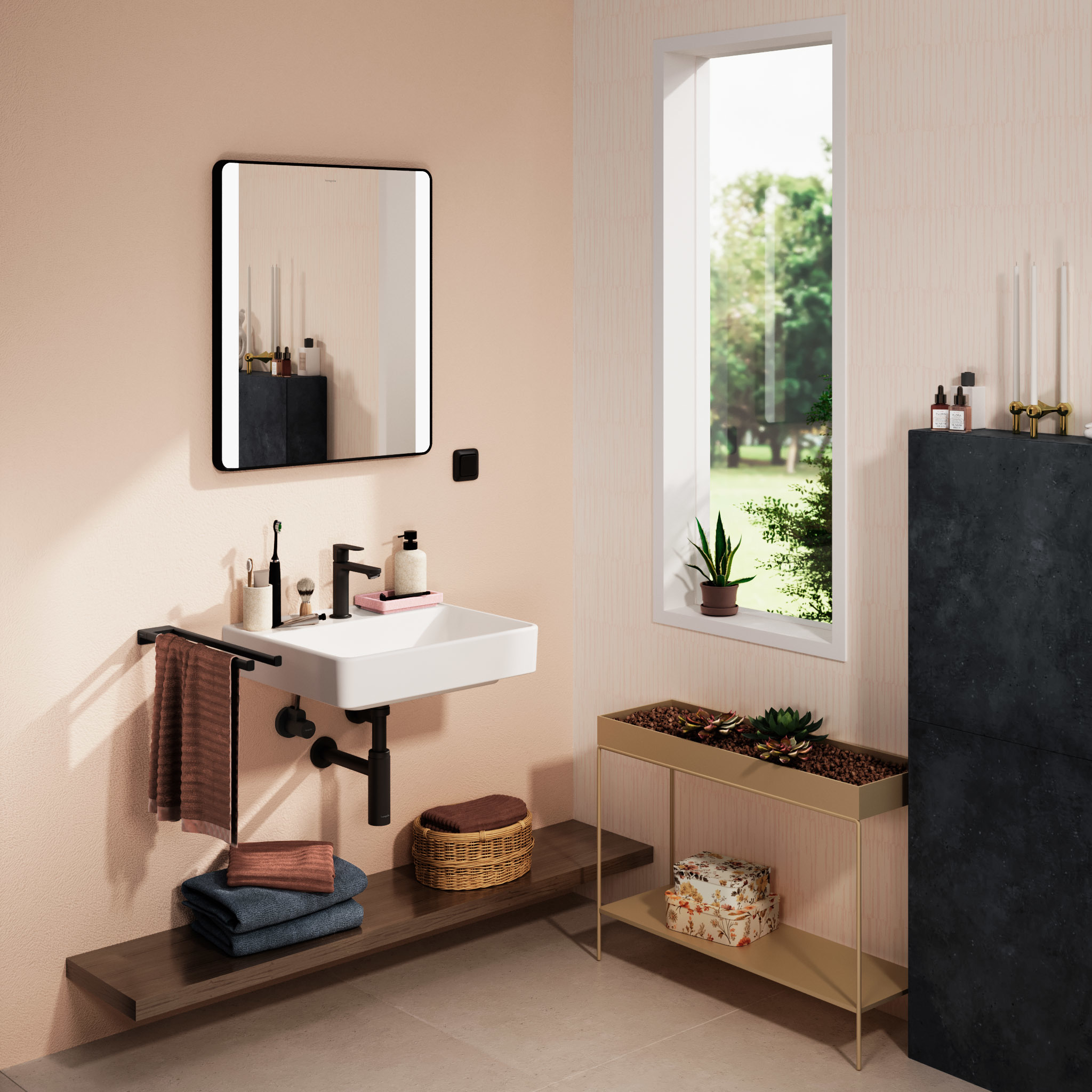 Hansgrohe Xanuia Q umywalka 55x48 cm prostokątna ścienna biała 60236450