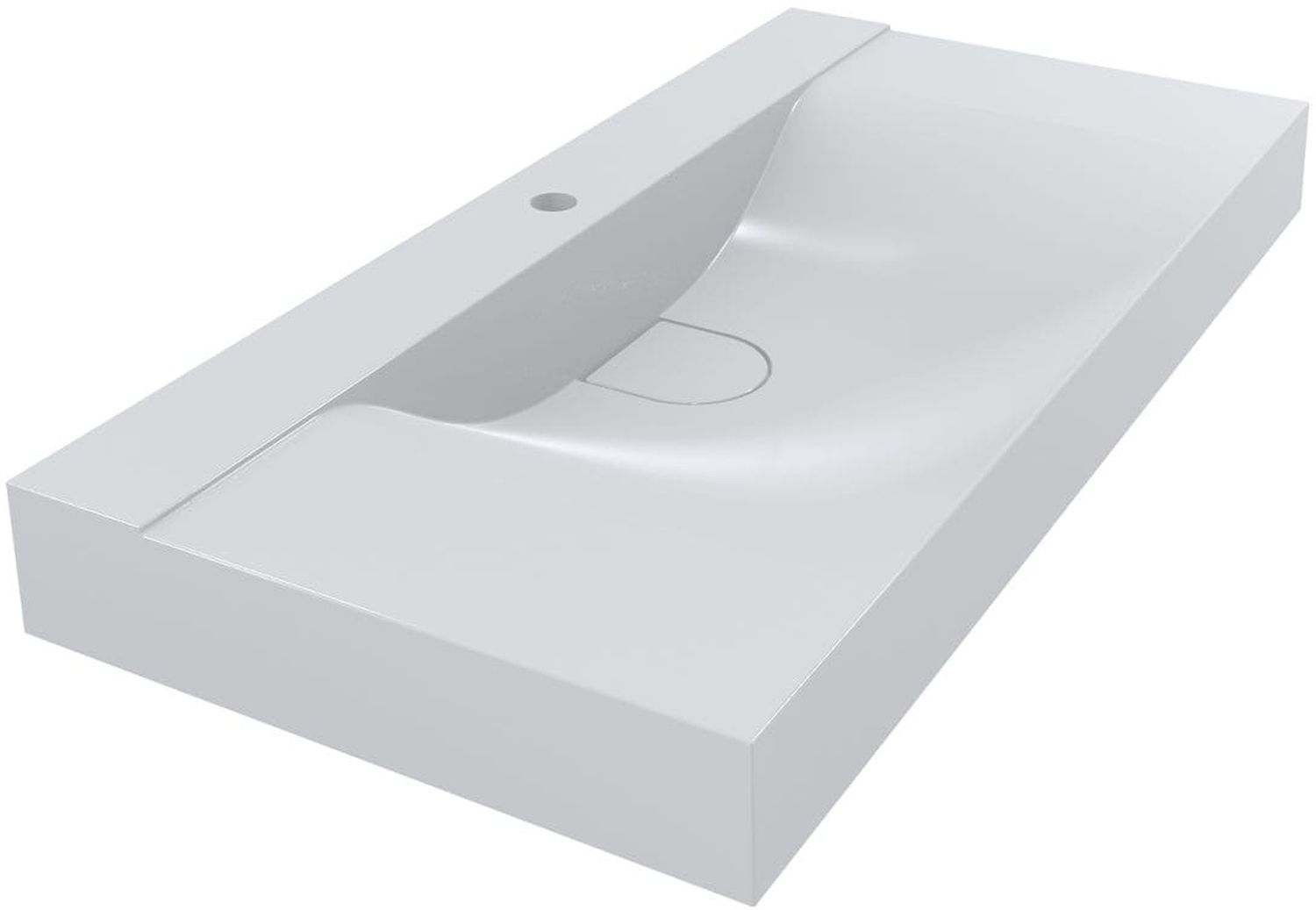 Miraggio Fly umywalka 100x48 cm nablatowa prostokątna biały połysk 0000733