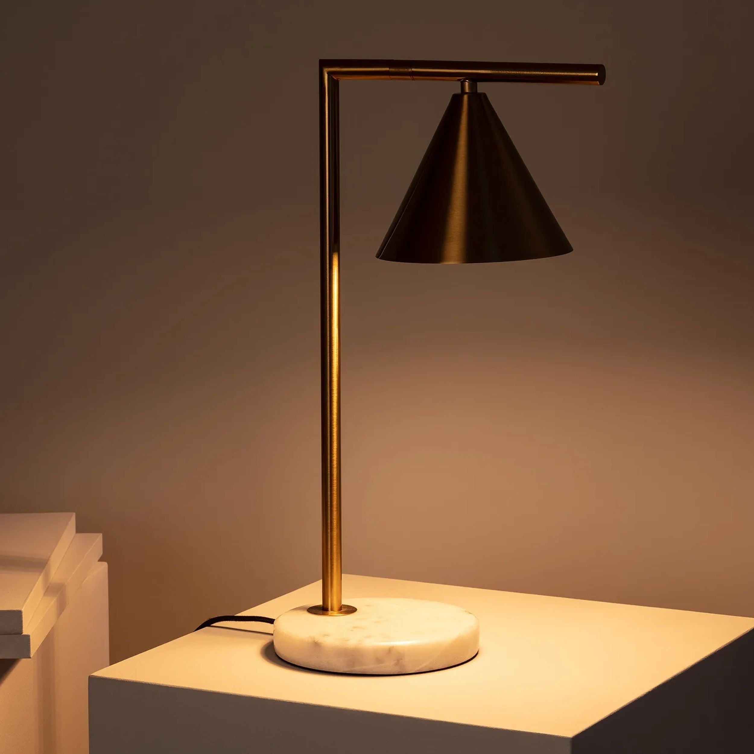 Abruzzo Libro Valentino lampa stołowa 1x40W złoty/marmur ABR-LSV-E27