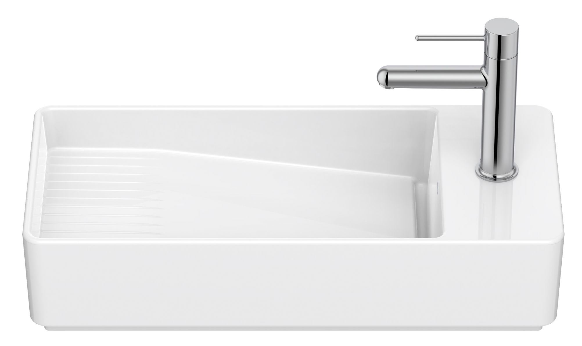 Roca Tura umywalka 55x27,5 cm prostokątna ścienna-nablatowa biała A327692S00