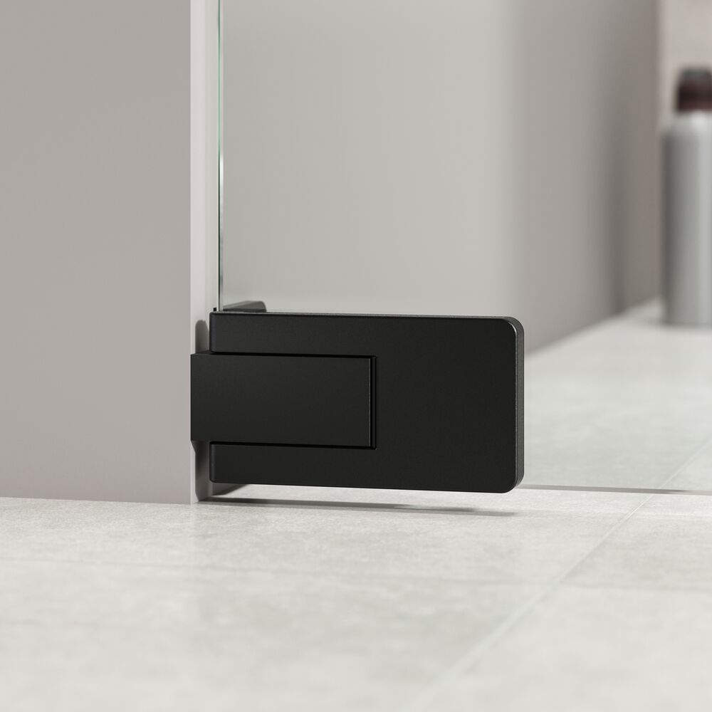 Sealskin Pure drzwi prysznicowe 90 cm uchylne czarny mat/szkło przezroczyste PU160906195100