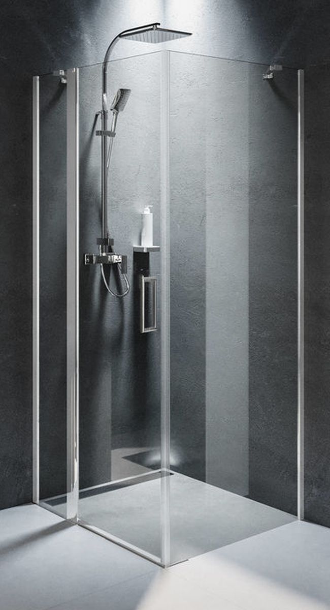 Riho Novik Z203 kabina prysznicowa 90x80 cm prostokątna chrom błyszczący/szkło przezroczyste G003018120