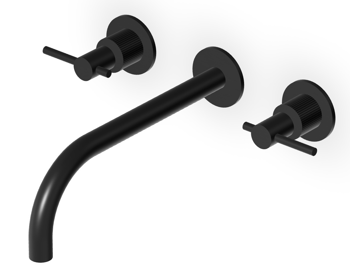 Zucchetti Helm bateria umywalkowa podtynkowa czarny szczotkowany/radełkowanie pionowe ZHL761.XP81G2