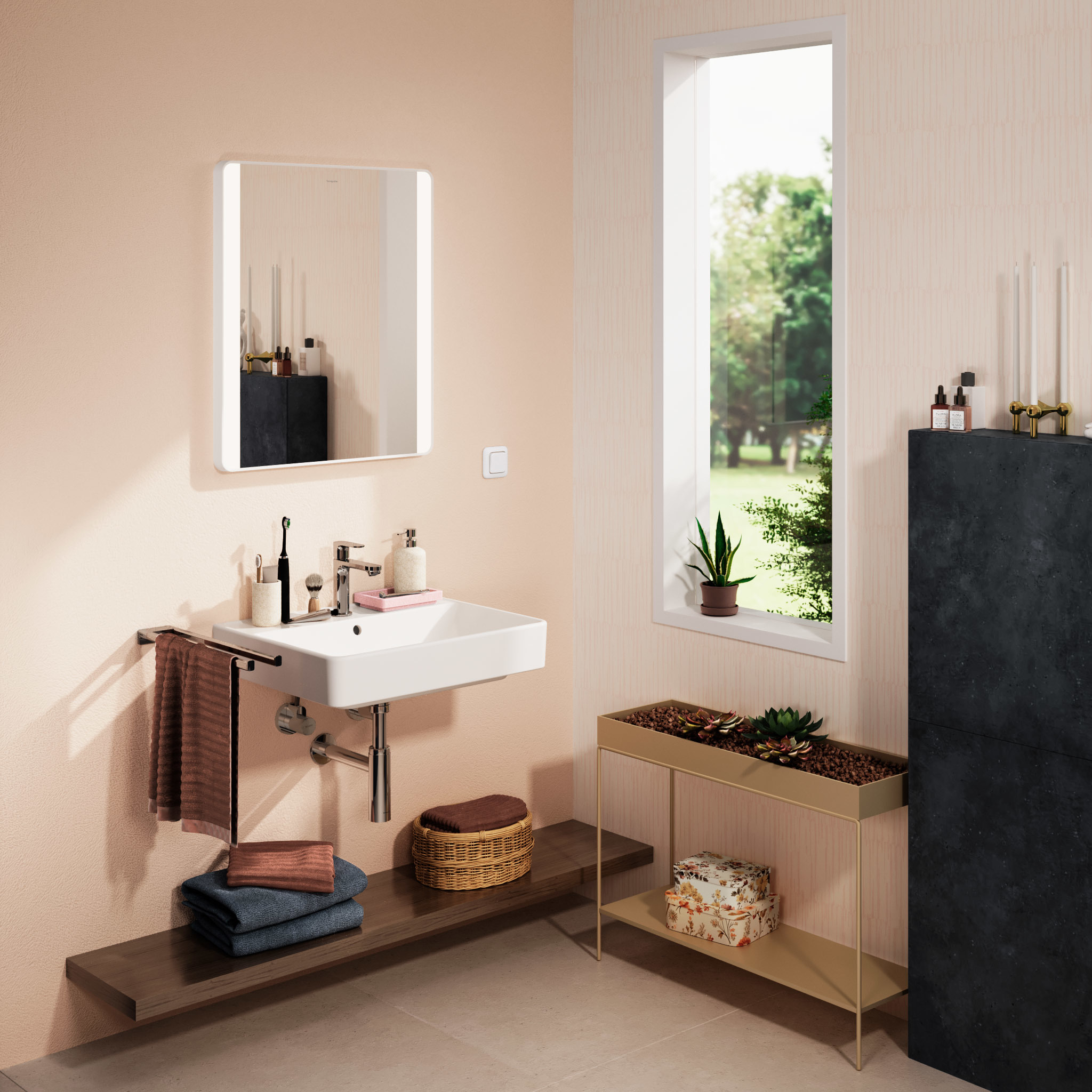 Hansgrohe Xanuia Q umywalka 60x48 cm prostokątna ścienna biała 60133450 - Wysyłka w 24h