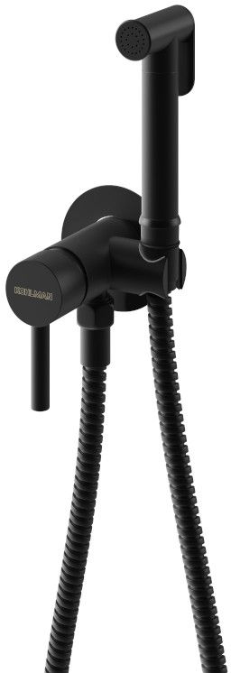 Kohlman Axel Black bateria bidetowa podtynkowa z zestawem Bidetta czarny mat QW135AB
