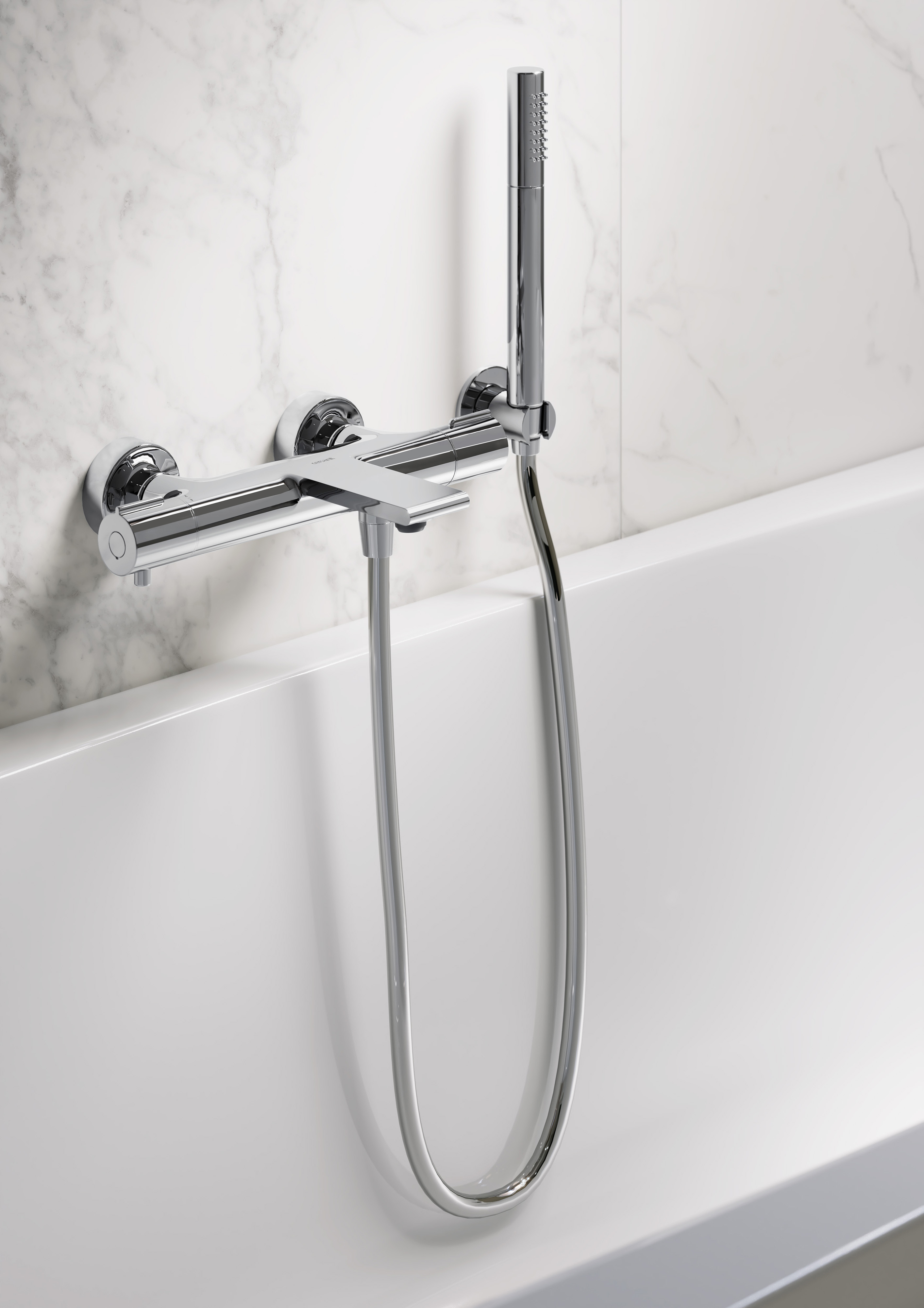 Cersanit Virgo bateria wannowo-prysznicowa ścienna termostatyczna chrom S951-561 - Wysyłka w 24h