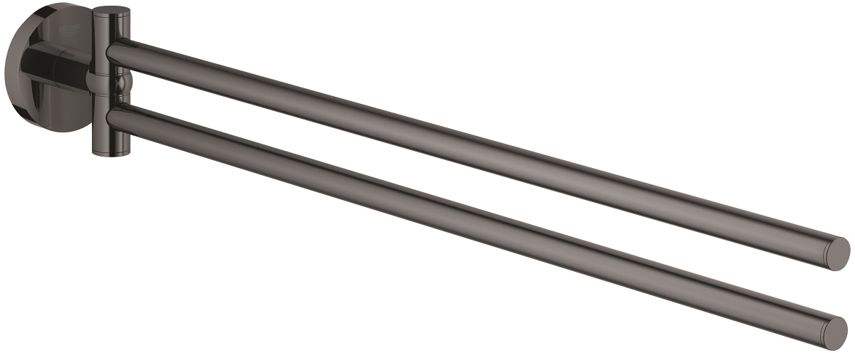Grohe Essentials wieszak na ręcznik podwójny chrom hard graphite 40371A01
