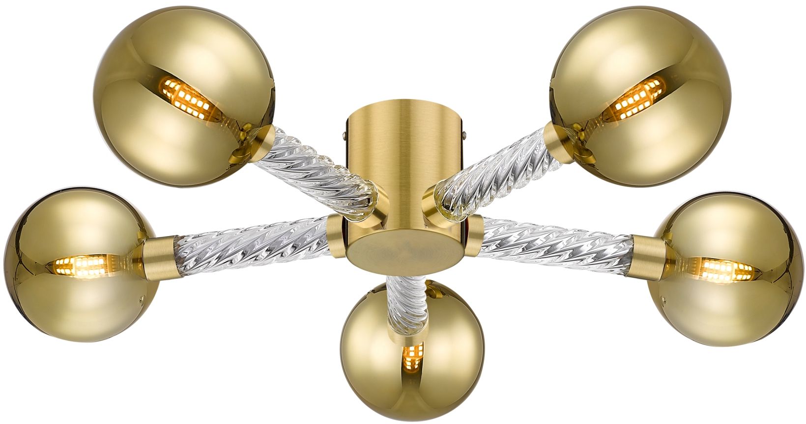 Zuma Line Mida lampa podsufitowa 5x6 W mosiądz C0583-05C-2GHF