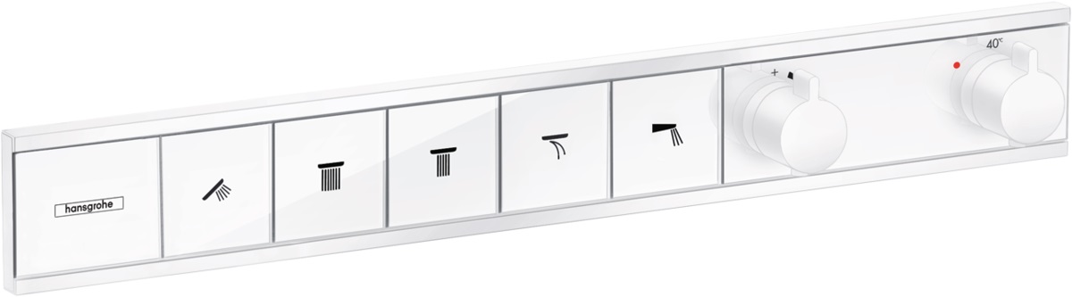 Hansgrohe RainSelect bateria wannowo-prysznicowa podtynkowa termostatyczna biały mat 15384700