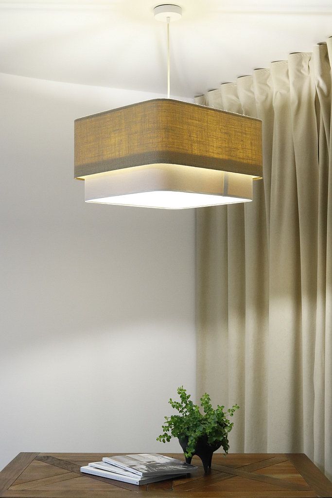 BPS Koncept Kwadro duo lampa wisząca 1x60 W beżowa KWD-001