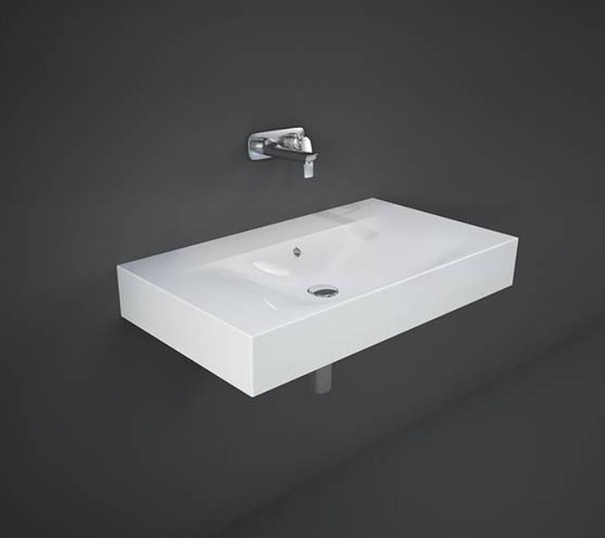 Rak Ceramics Des umywalka 81x46 cm ścienna prostokątna biała DESWB08100AWHA