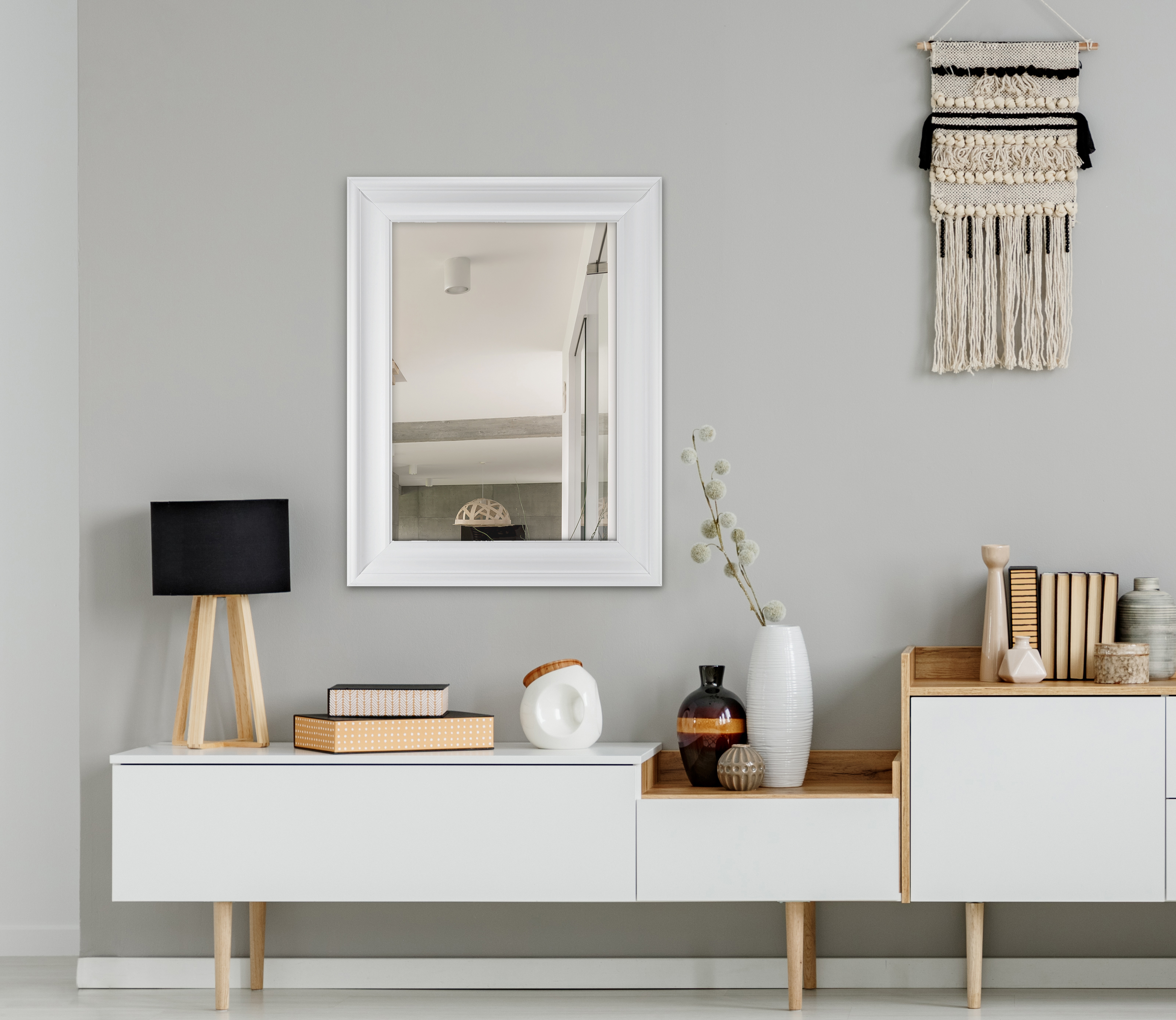 Ars Longa Verona lustro 138x78 cm prostokątne białe VERONA60120-B