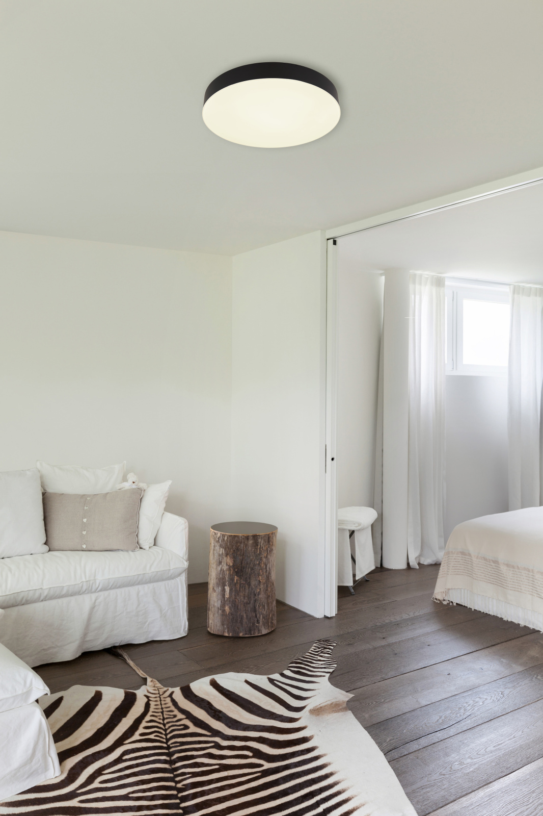 Globo Lighting Matthew plafon 1x24 W biały-czarny 12384-24