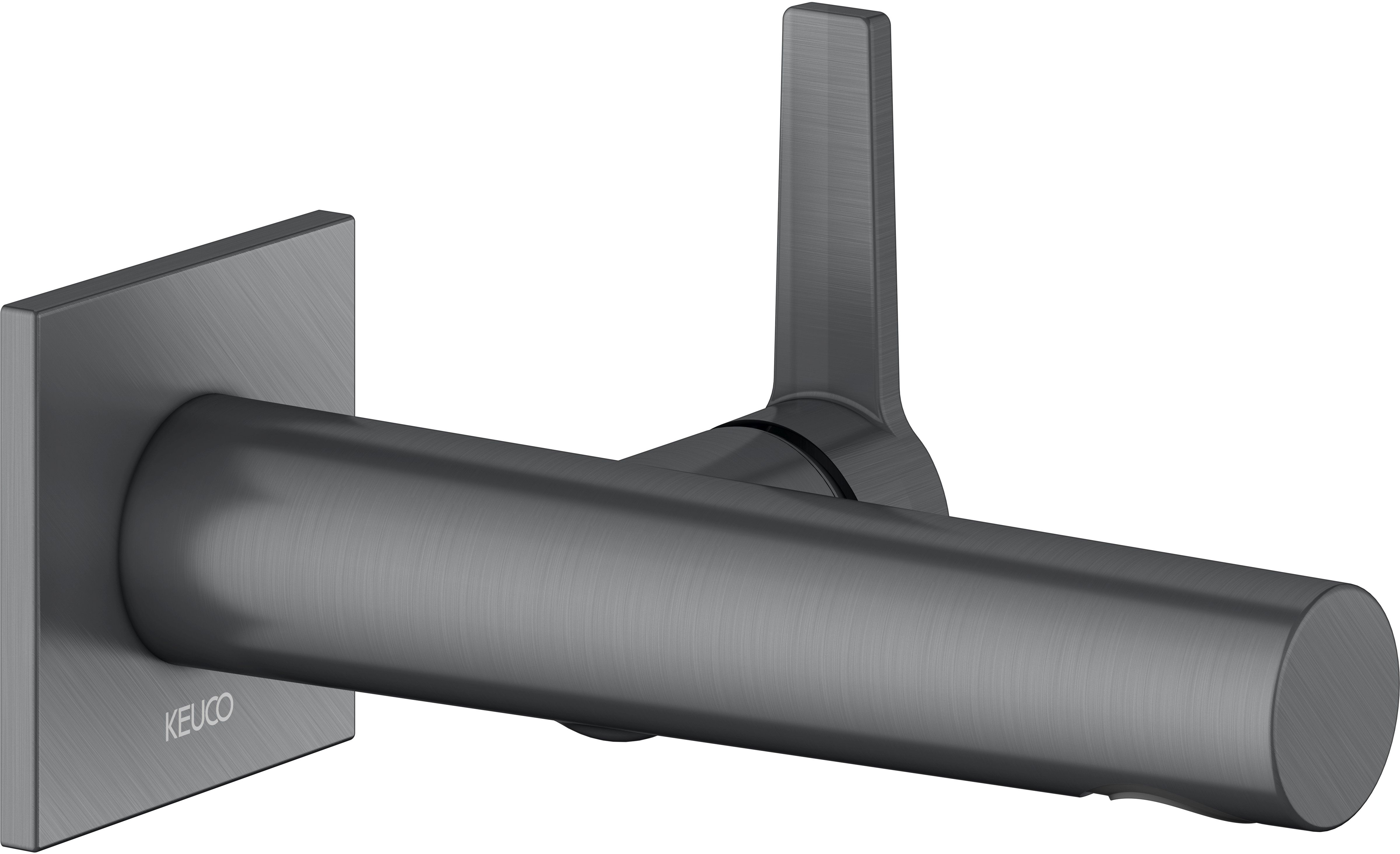 Keuco Edition 11 bateria umywalkowa podtynkowa chrom-czarny szczotkowany 51116130302