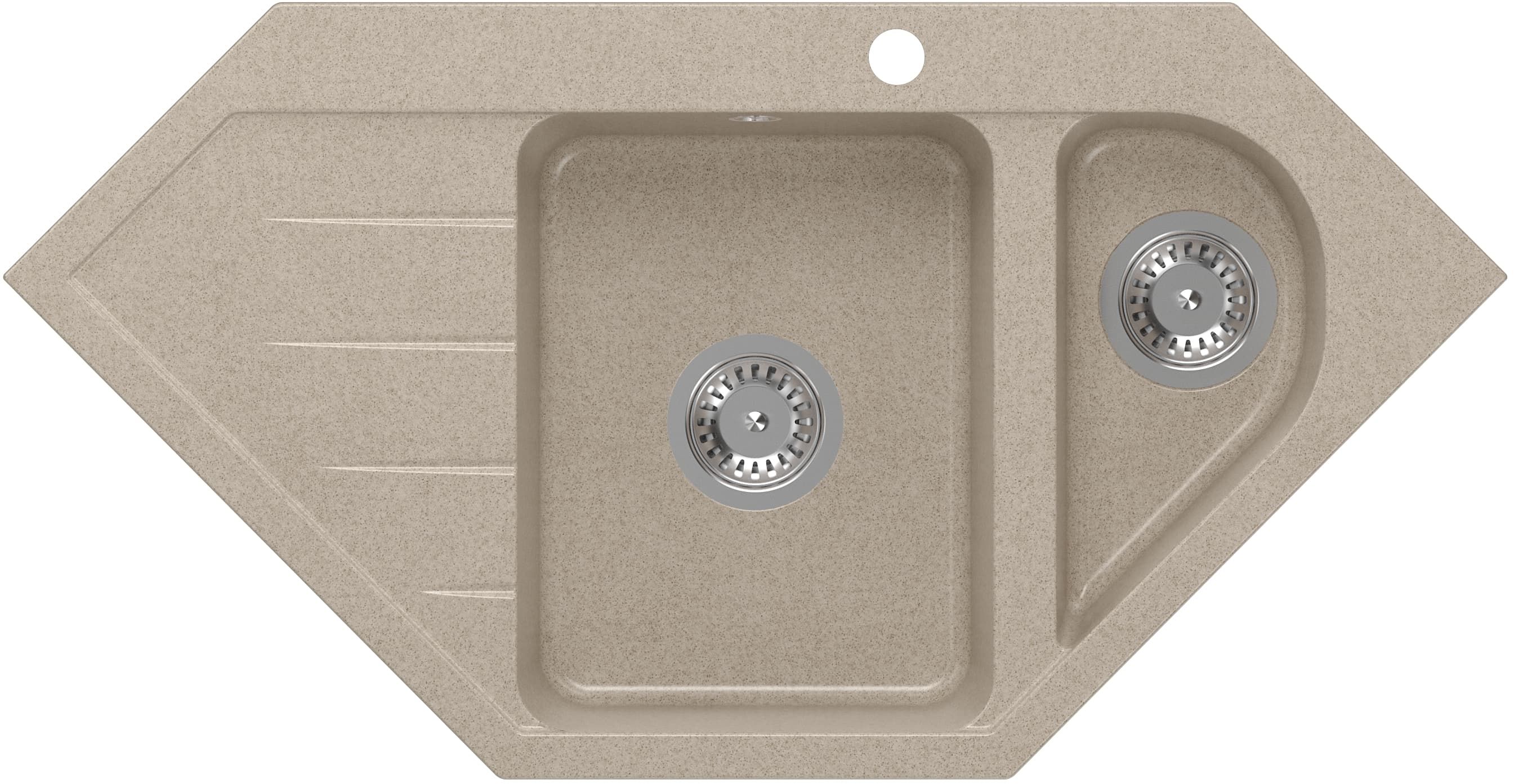 Quadron Rick zlewozmywak GraniteQ 95,5x49 cm beżowy HRQ9549BEZK