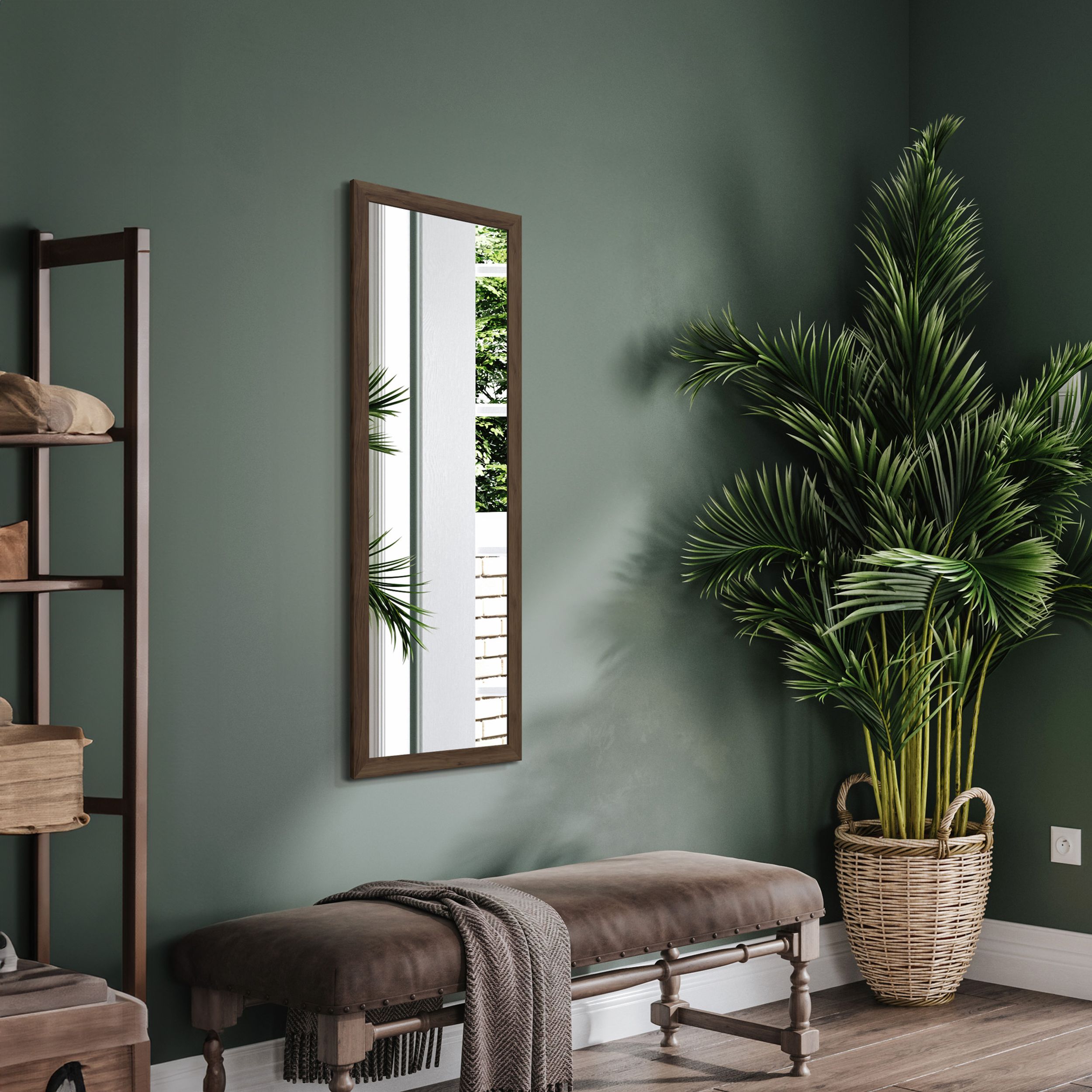 Styler Kiruna lustro 47x127 cm prostokątne drewno LU-12440 - Wysyłka w 24h