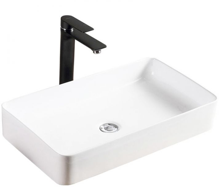 Rea Denis umywalka 61x35 cm nablatowa prostokątna śnieżnobiała REA-U4800 - Wysyłka w 24h